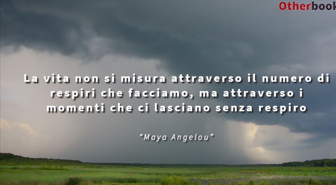 La vita non si misura attraverso il numero di respiri che facciamo, ma attraverso i momenti che ci lasciano senza respiro - Maya Angelou
